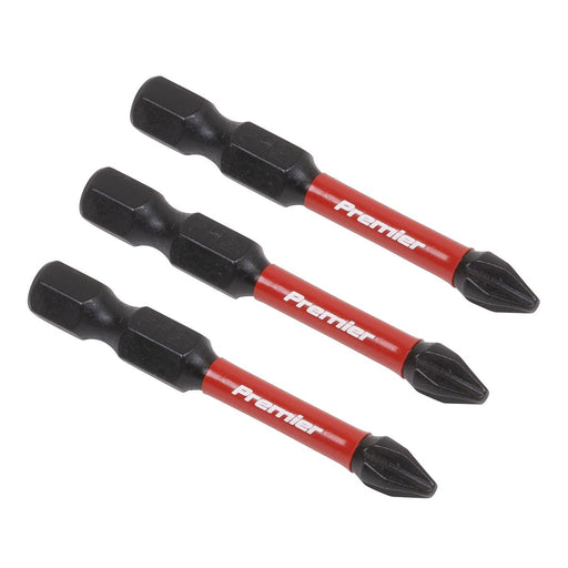 Sealey Phillips #2 Impact Power Tool Bits 50mm 3pc AK8230 Sealey - Dynamic Drive