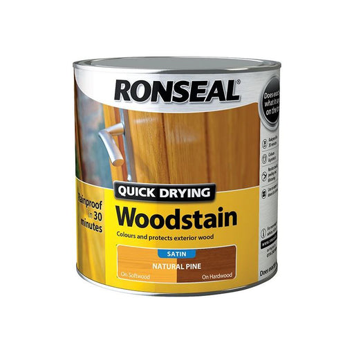 Ronseal Quick Drying Woodstain Satin Natural Pine 2.5 litre Ronseal - Dynamic Drive