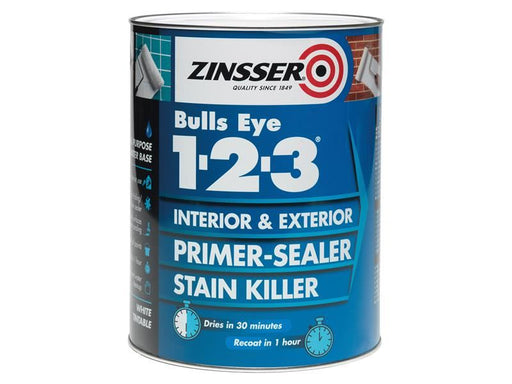 Zinsser Bulls Eye® 1-2-3 Primer & Sealer Paint 2.5 litre Zinsser - Dynamic Drive