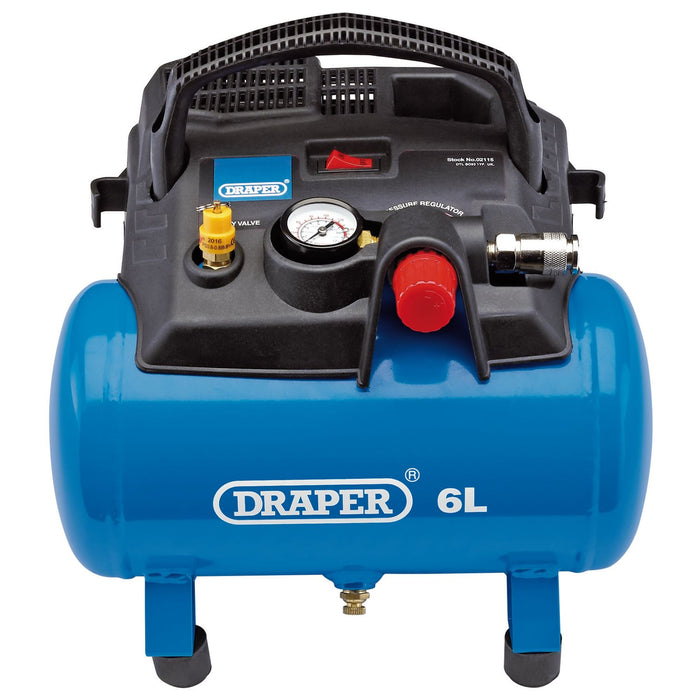 Draper Oil-Free Air Compressor, 6L, 1.2kW 02115 Draper - Dynamic Drive