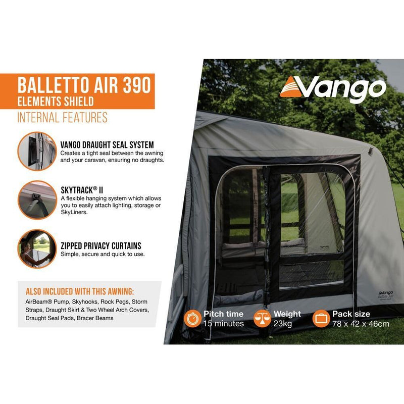 Vango Balletto Air 390 Elements Shield Caravan Awning Vango - Dynamic Drive