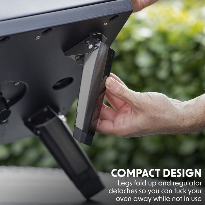 Dellonda Gas Pizza Oven with Water-Resistant Cover/Carry Bag & 12" Pizza Peel Dellonda  - Dynamic Drive