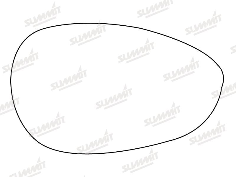 Summit Non-Heated Base Plate With Standard Mirror Glass fits Fiat 500 Punto 05 on RHS Summit - Dynamic Drive