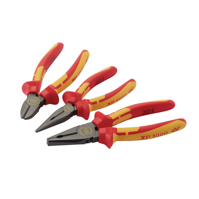Draper XP1000 VDE Pliers Set (3 Piece) 94639 Draper - Dynamic Drive