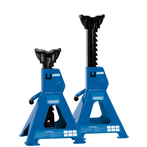 Draper Ratcheting Axle Stands, 3 Tonne (Pair) 30881 Draper - Dynamic Drive