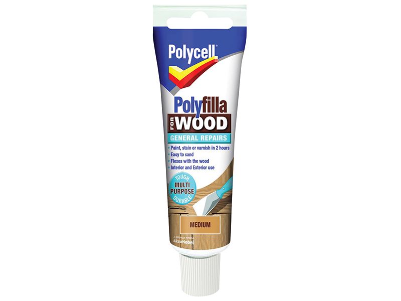 Polycell Polyfilla For Wood General Repairs Tube Medium 330g Polycell - Dynamic Drive