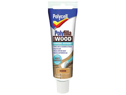 Polycell Polyfilla For Wood General Repairs Tube Medium 330g Polycell - Dynamic Drive