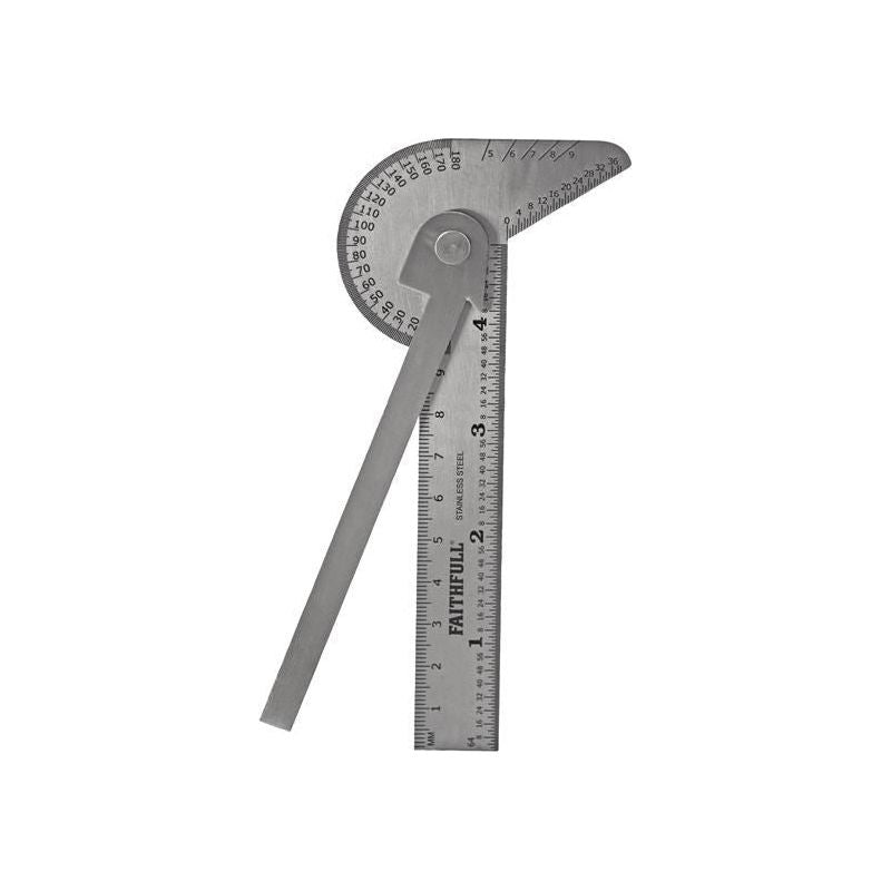 Faithfull Multi Purpose Angle Protractor 100mm (4in) Faithfull - Dynamic Drive