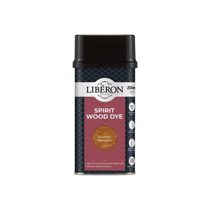 Liberon Spirit Wood Dye Georgian Mahogany 250ml Liberon - Dynamic Drive