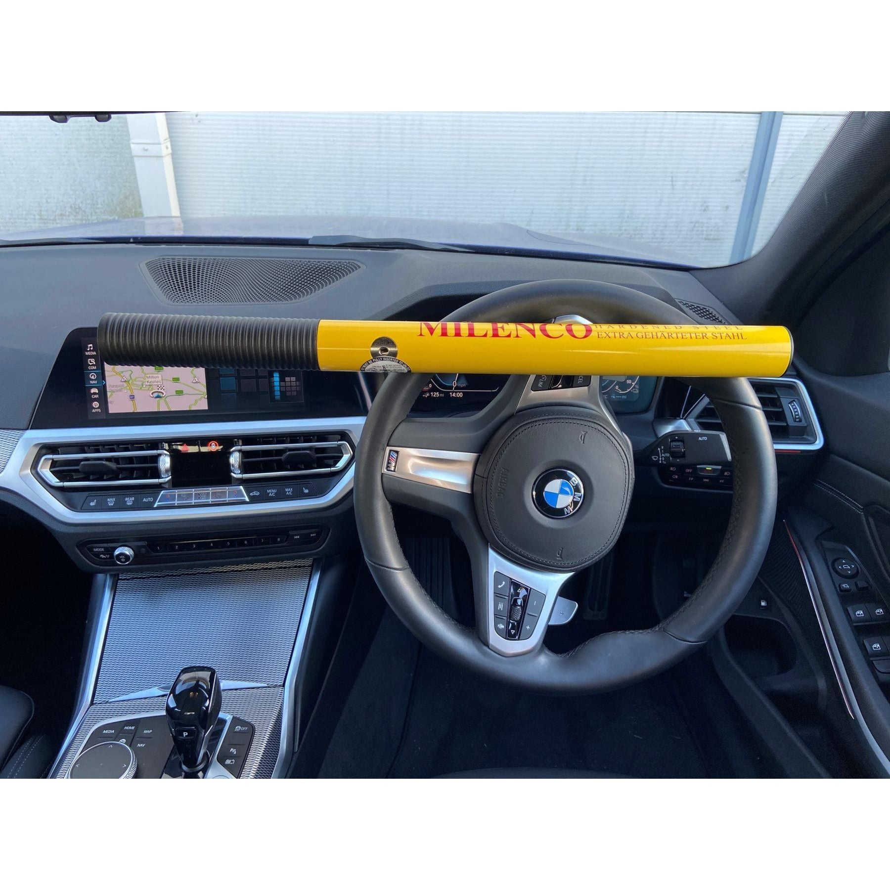 Milenco Camper Van Motorhome High Security Steel Steering Wheel Lock Yellow 54cm Milenco  - Dynamic Drive