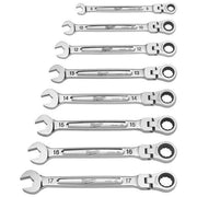 Milwaukee MAX BITE metric flexible head ratcheting combination spanner set Milwaukee - Dynamic Drive