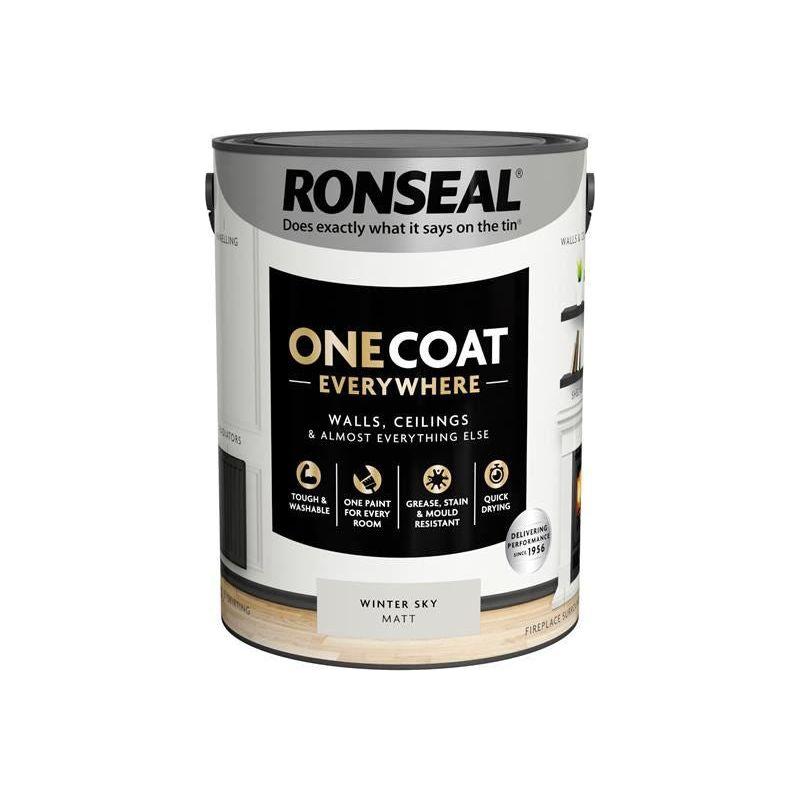 Ronseal One Coat Everywhere Interior Winter Sky Matt 5 litre Ronseal - Dynamic Drive