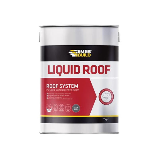 Everbuild Sika Aquaseal Liquid Roof Slate Grey 7kg Everbuild Sika - Dynamic Drive