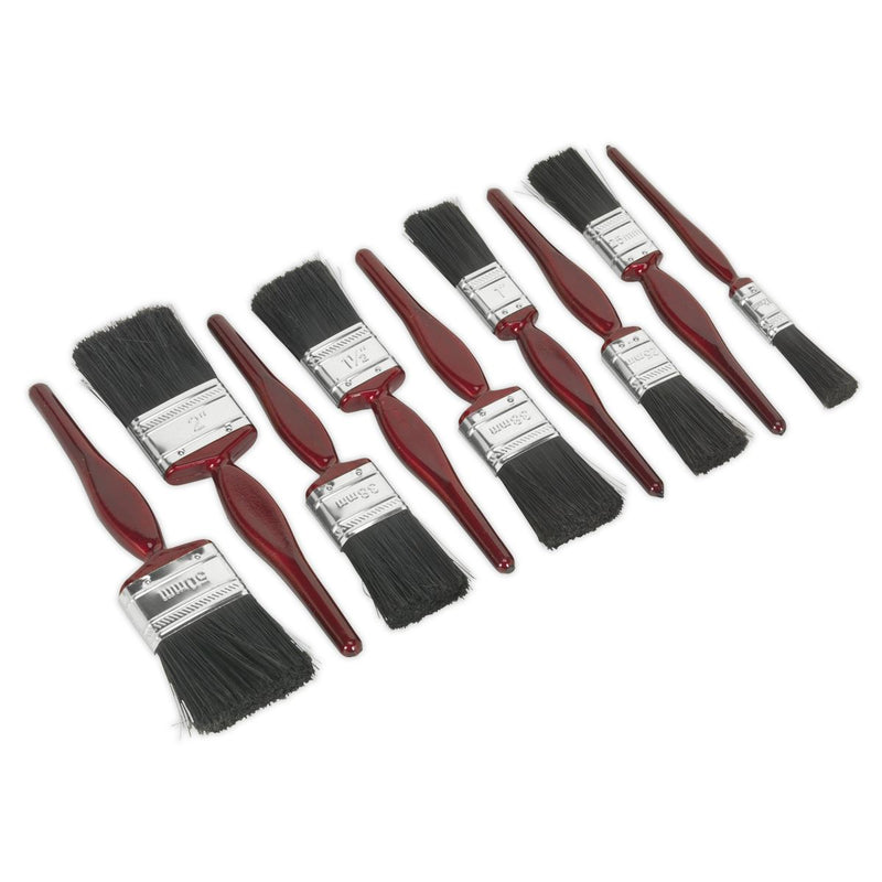 Sealey Pure Bristle Paint Brush Set 9pc SPBS9 Sealey - Dynamic Drive