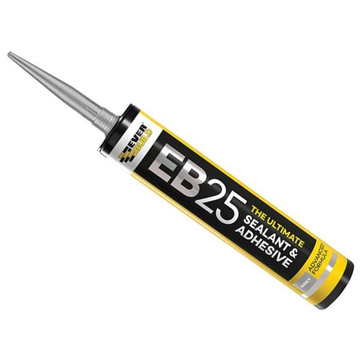 Everbuild Sika EB25 Hybrid Sealant Adhesive Grey 300ml Everbuild Sika - Dynamic Drive