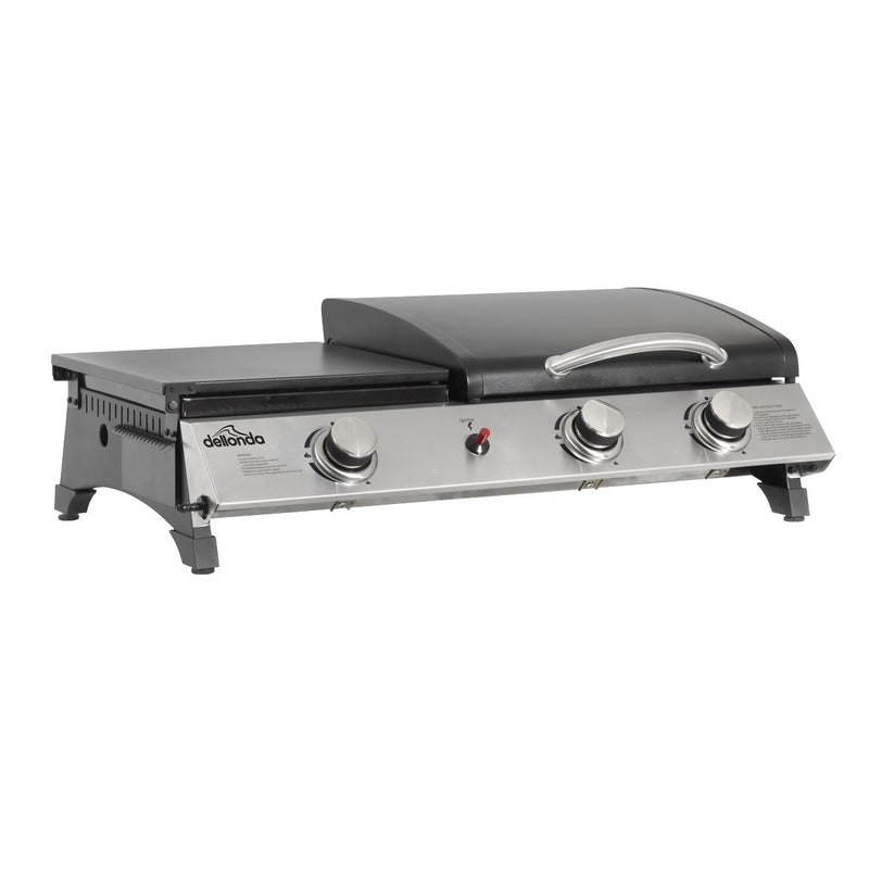 Dellonda 3 Burner Stainless Steel Portable Gas Plancha/Grill 8.5kW Dellonda - Dynamic Drive