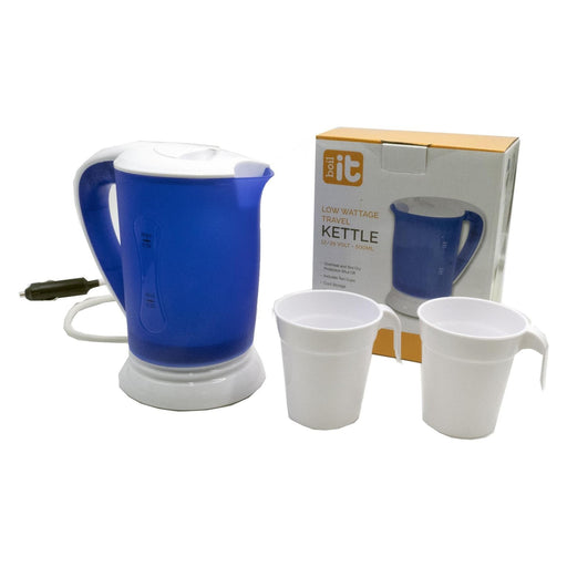Via Mondo Boil It Compact Travel Kettle 12V / 24V 500ml + 2x Cups Camping  Truck Via Mondo  - Dynamic Drive