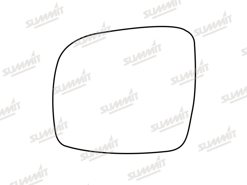 Summit Stick-On Standard Mirror Glass fits Chrysler Grand Voyager 07 to 17 LHS Summit - Dynamic Drive