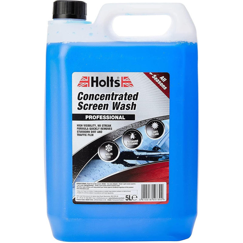 Holts All Seasons Windscreen Screen Wash High Power Concentrated 5 Litre 5L Holts - Dynamic Drive
