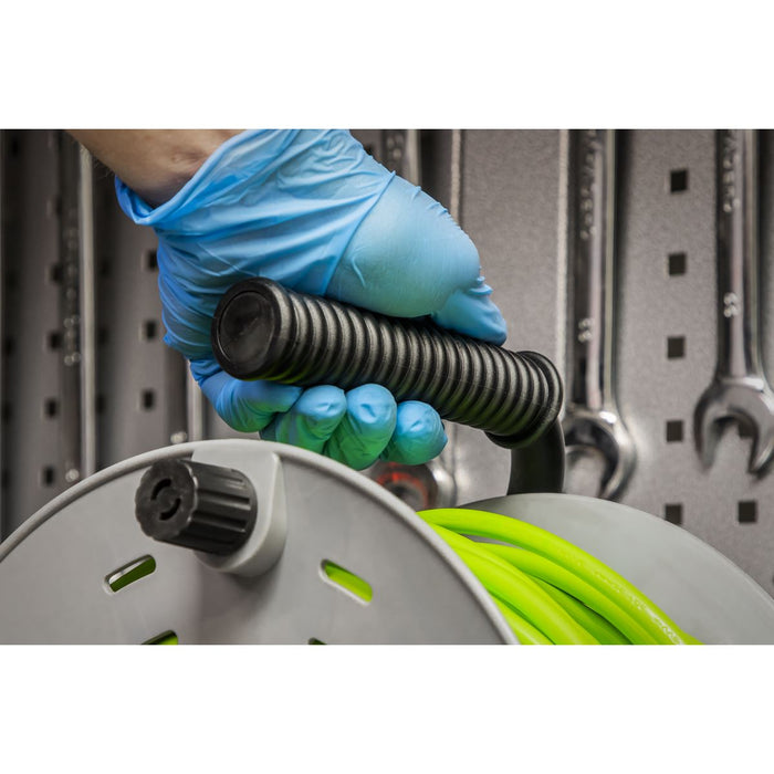 Sealey 50m Cable Reel with Thermal Trip 4 x 230V - Hi-Vis Green BCR50G Sealey - Dynamic Drive