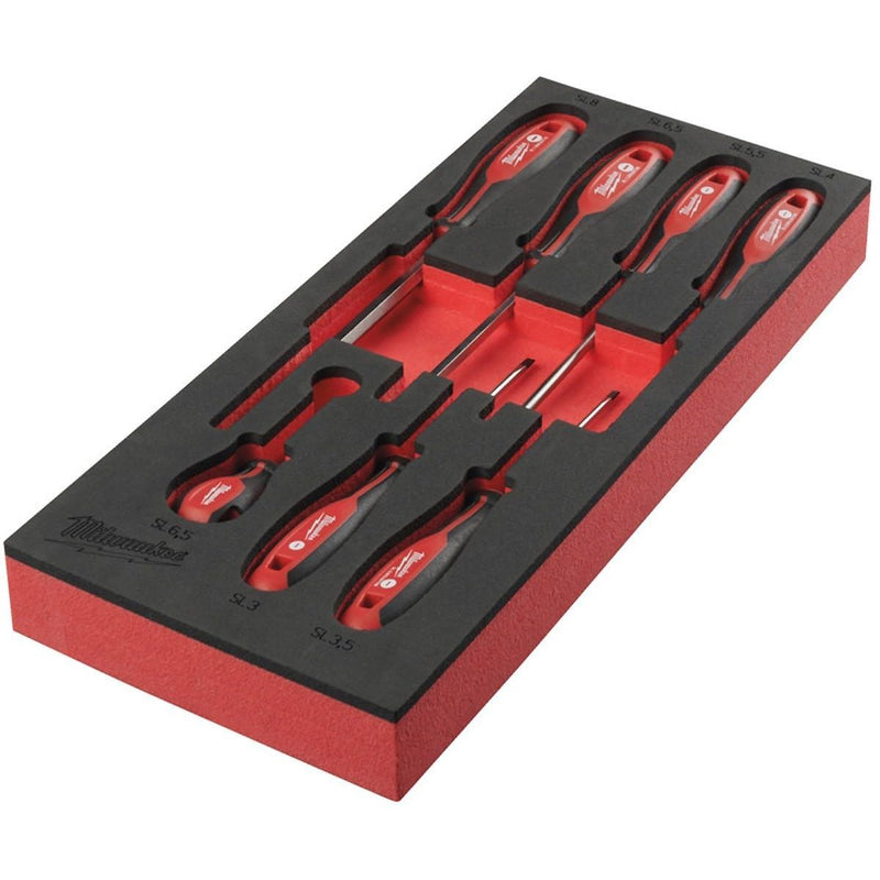 Milwaukee Screwdriver Sl Set Foam Insert 7Pcs 4932492395 Milwaukee - Dynamic Drive