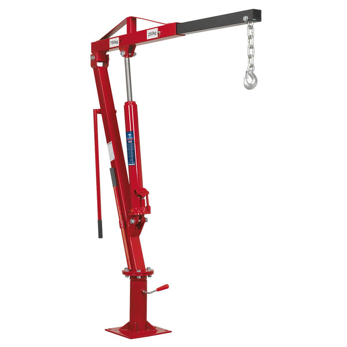 Sealey Static Mounted Crane 750kg SSC750 Sealey - Dynamic Drive