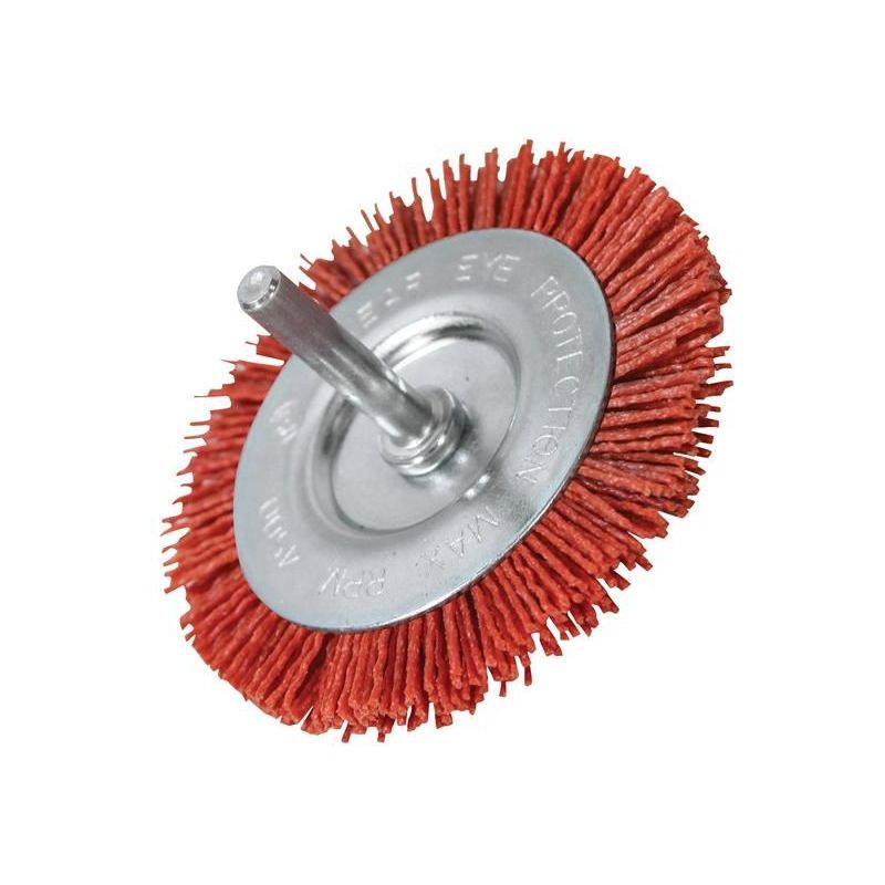 Faithfull Nylon Wheel Flat 75mm x 6mm Shank Faithfull - Dynamic Drive