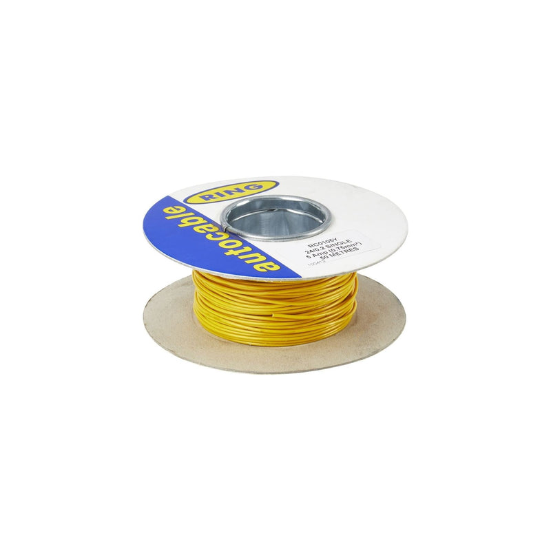Ring Automotive RC0105Y Cables, 9/0.30 mm, 50 m, Yellow Ring Automotive - Dynamic Drive