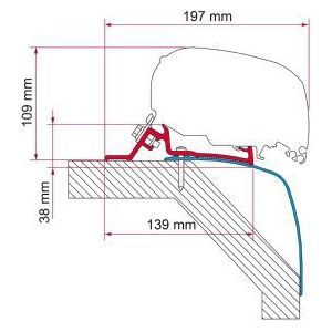 Fiamma F80/F65 Adapter Kit Rexosline-Kreos 09 98655-419 Fiamma - Dynamic Drive