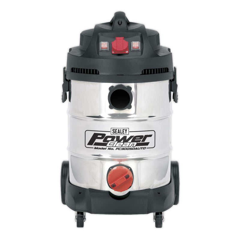 Sealey Vacuum Cleaner Industrial 30L 1400W/230V Stainless Drum Auto Start Sealey - Dynamic Drive