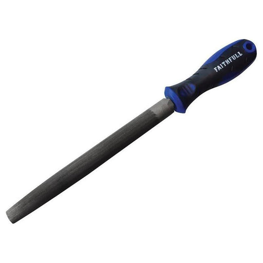 Faithfull Handled Half-Round Second Cut Engineers File 200mm (8in) Faithfull - Dynamic Drive