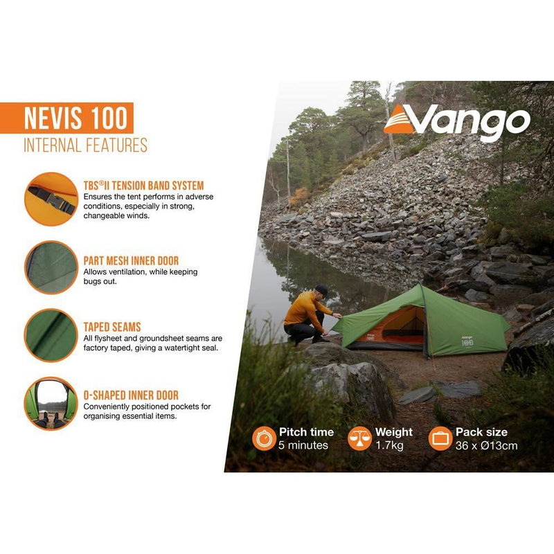 Vango Nevis 100 Tent Pamir Green Vango - Dynamic Drive