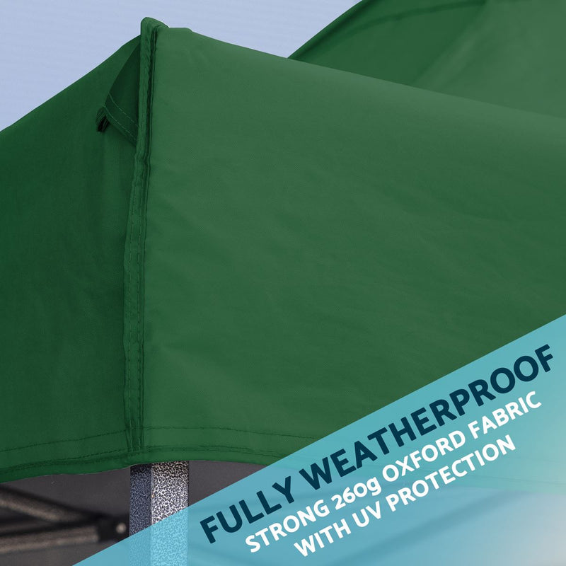 Dellonda 3 x 4.5m Pop-Up Gazebo Heavy Duty with Weight - Dark Green Dellonda - Dynamic Drive
