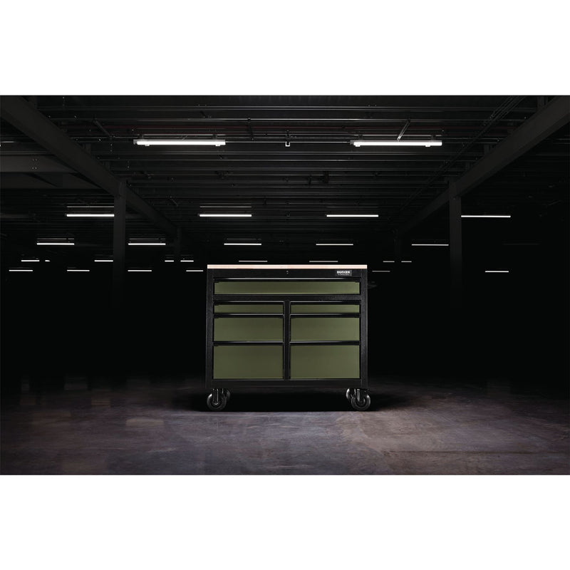 Draper BUNKER Workbench Roller Tool Cabinet, 7 Drawer, 41", Green 08221 Draper - Dynamic Drive