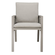 Dellonda Set of 6 Fusion Garden/Patio Dining Chairs with Armrests - Light Grey Dellonda  - Dynamic Drive