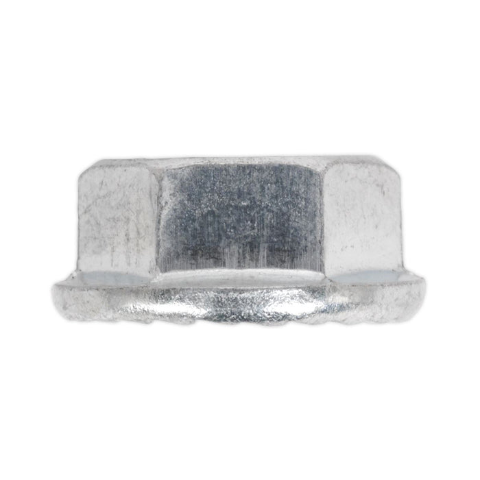 Sealey Flange Nut Serrated M6 Zinc DIN 6923 Pack of 100 FN6 Sealey  - Dynamic Drive