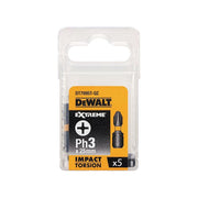 Dewalt Power Tools Impact Torsion Bits PH3 x 25mm (Pack 5) DeWALT Power Tools - Dynamic Drive
