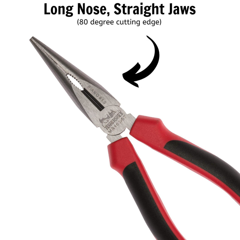 Teng Tools Long Nose Plier TPR Grip 170mm Teng Tools - Dynamic Drive