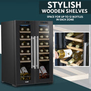 Baridi 24 Bottle Dual Zone Wine Fridge & Cooler DH97 Baridi - Dynamic Drive