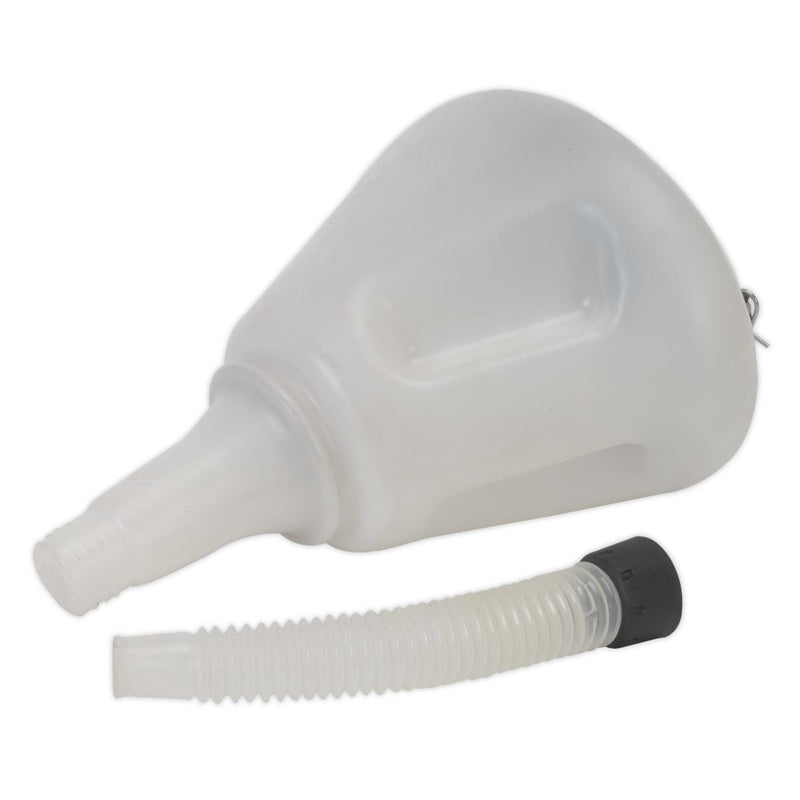 Sealey Funnel with Closing Lid200mm F99200 Sealey - Dynamic Drive