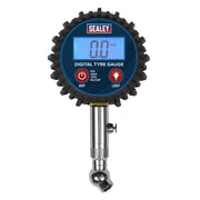 Sealey Digital Tyre Pressure Gauge with Swivel Head & Quick Release TST001 Sealey - Dynamic Drive