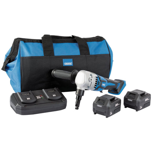 Draper D20 20V Brushless Nibbler, 2 x 3.0Ah Batteries, 1 x Twin Charger, 1 x Bag Draper - Dynamic Drive