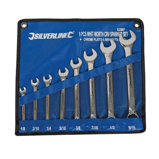 Silverline Whitworth Spanner Set 8pce 1/8 - 9/16" Silverline - Dynamic Drive