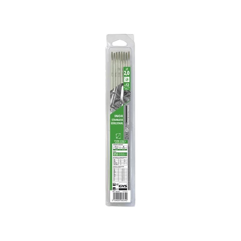 Gys Welding Stainless Steel Electrodes 316L 2.0mm (Pack 12) GYS WELDING - Dynamic Drive