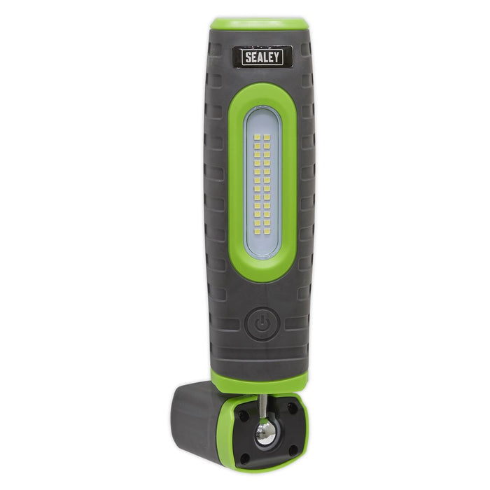 Sealey R/Charge 360 Insp Lamp 24 SMD LED + 3W LED Green 2 x Li-ion LED3606G Sealey  - Dynamic Drive