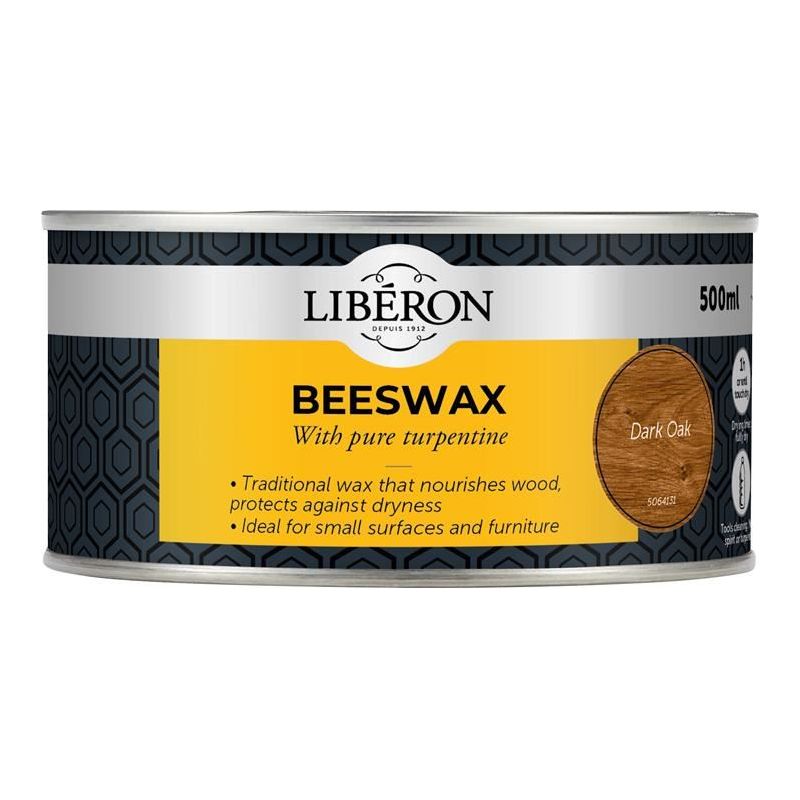 Liberon Beeswax Paste Dark Oak 500ml Liberon - Dynamic Drive