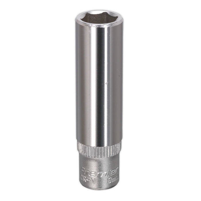 Sealey WallDrive Socket 9mm Deep 1/4"Sq Drive S1409D Sealey - Dynamic Drive