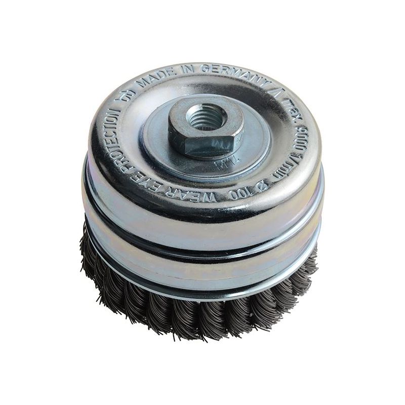 Lessmann Knot Cup Brush 100mm M14x2.0, 0.50 Steel Wire* Lessmann - Dynamic Drive