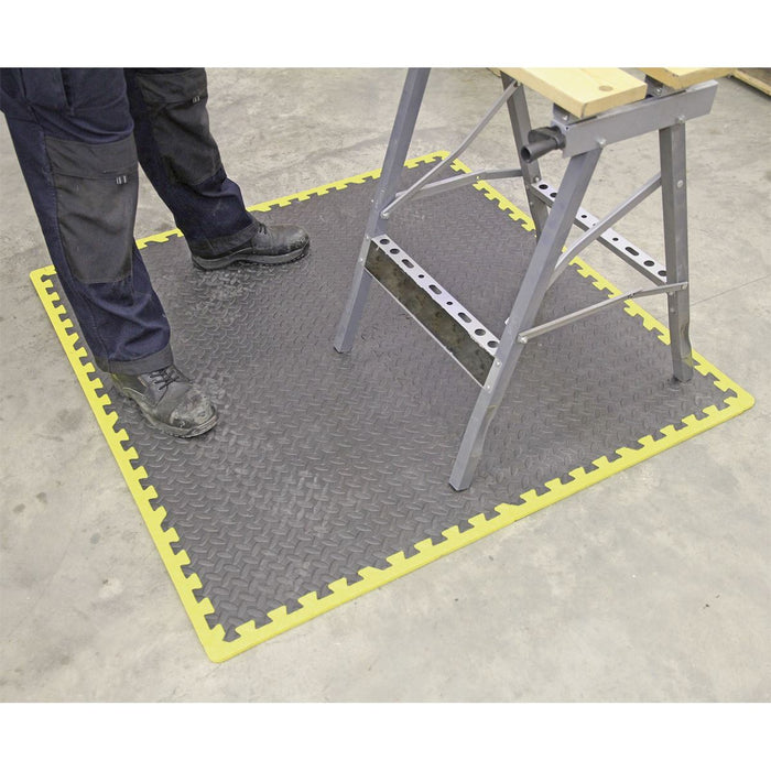 Sealey Interlocking EVA Foam Workshop Mat Set 1240 x 1825mm with Hi-Vis Edges Sealey - Dynamic Drive