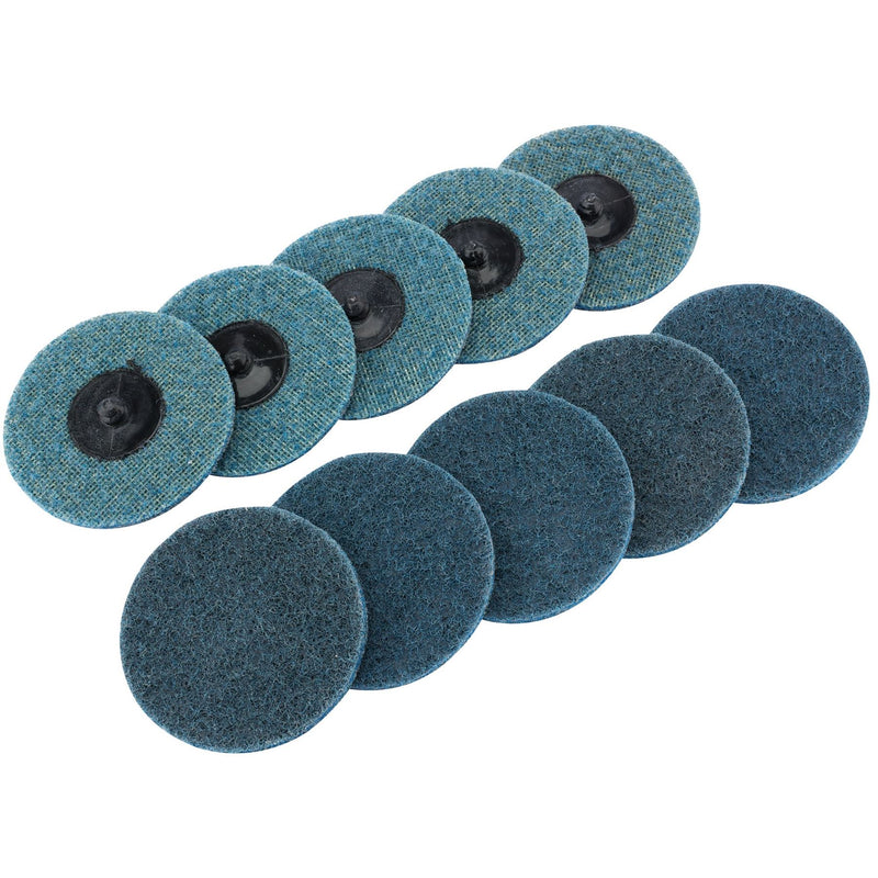 Draper Polycarbide Abrasive Pads, 75mm, Fine (Pack of 10) 75626 Draper - Dynamic Drive